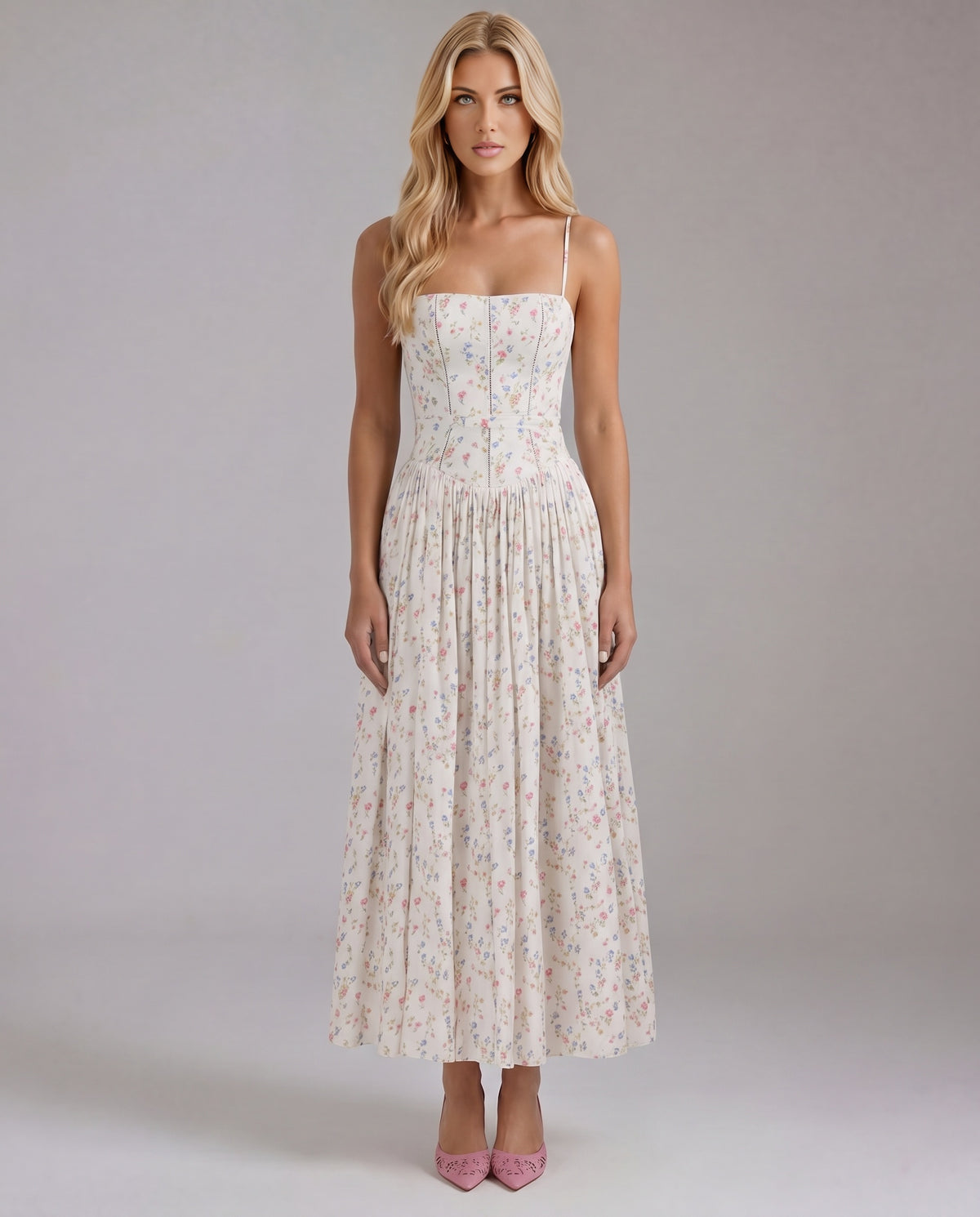 Ophelia | Floral Midi Dress