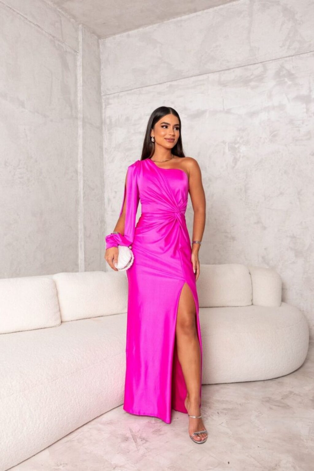 Izabela | One-Shoulder Elegant Evening Maxi Dress