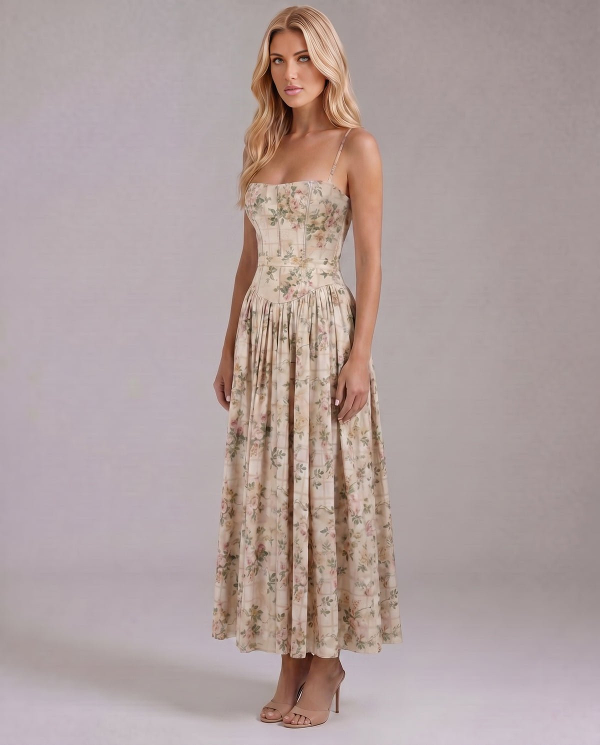 Ophelia | Floral Midi Dress