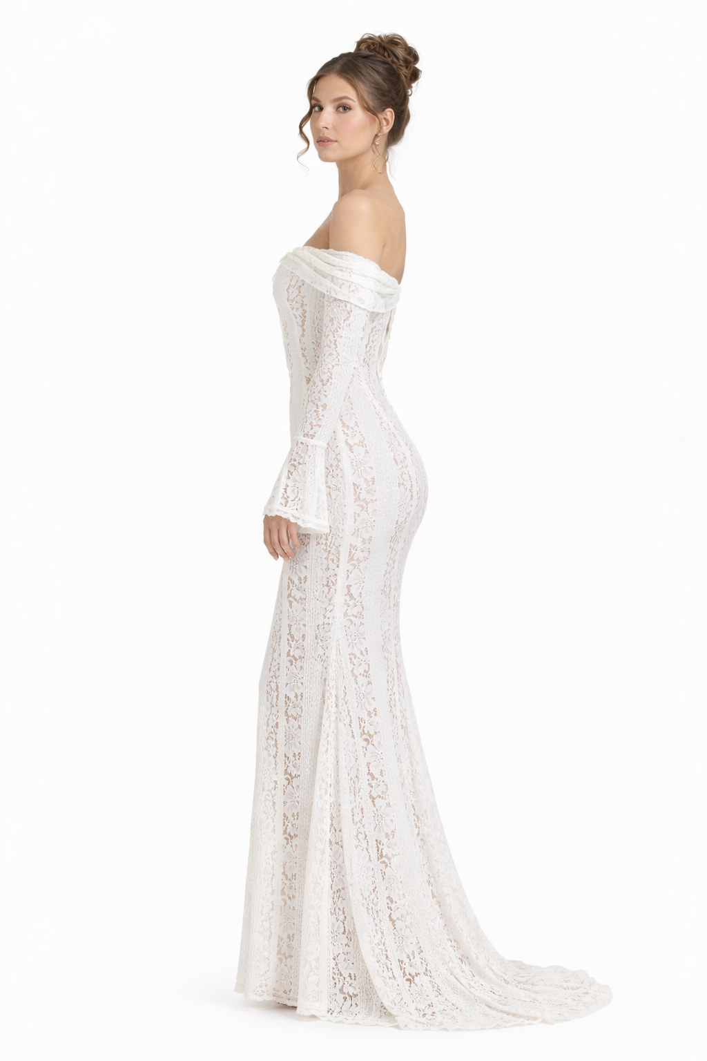 Annie | Sculpting Mesh Lined Stretch Floral Lace Dress