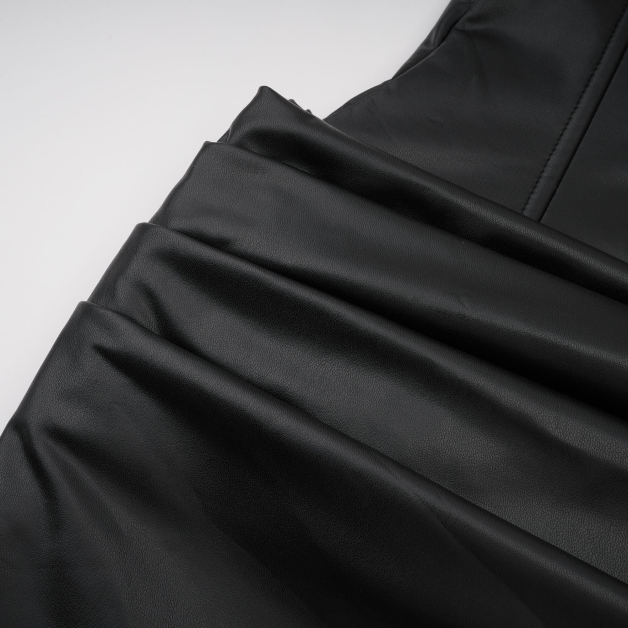 Agnes | Textured Faux Leather Off-the-Shoulder Mini Dress