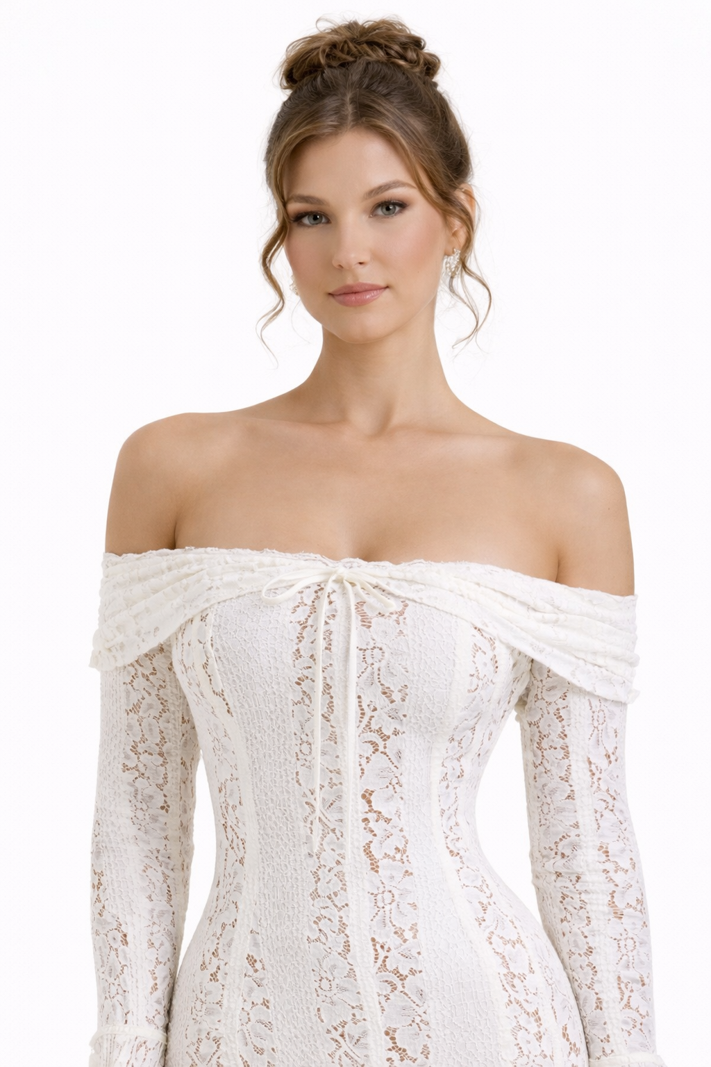 Annie | Sculpting Mesh Lined Stretch Floral Lace Dress