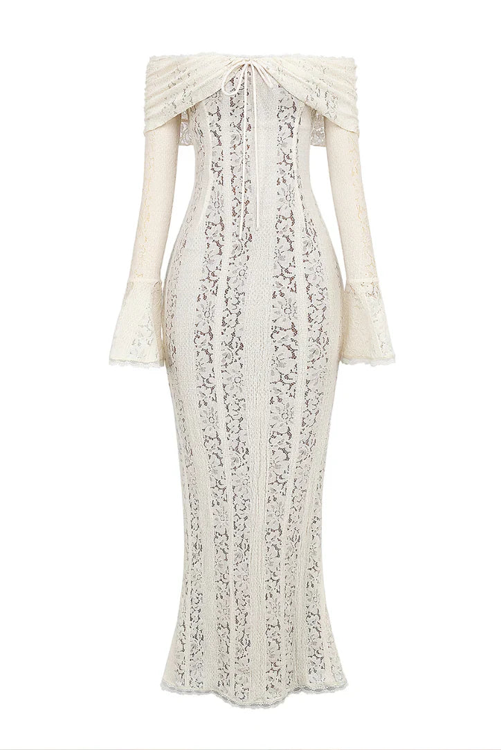 Lucy | Women's Lace Off-Shoulder Maxi Summer Dress