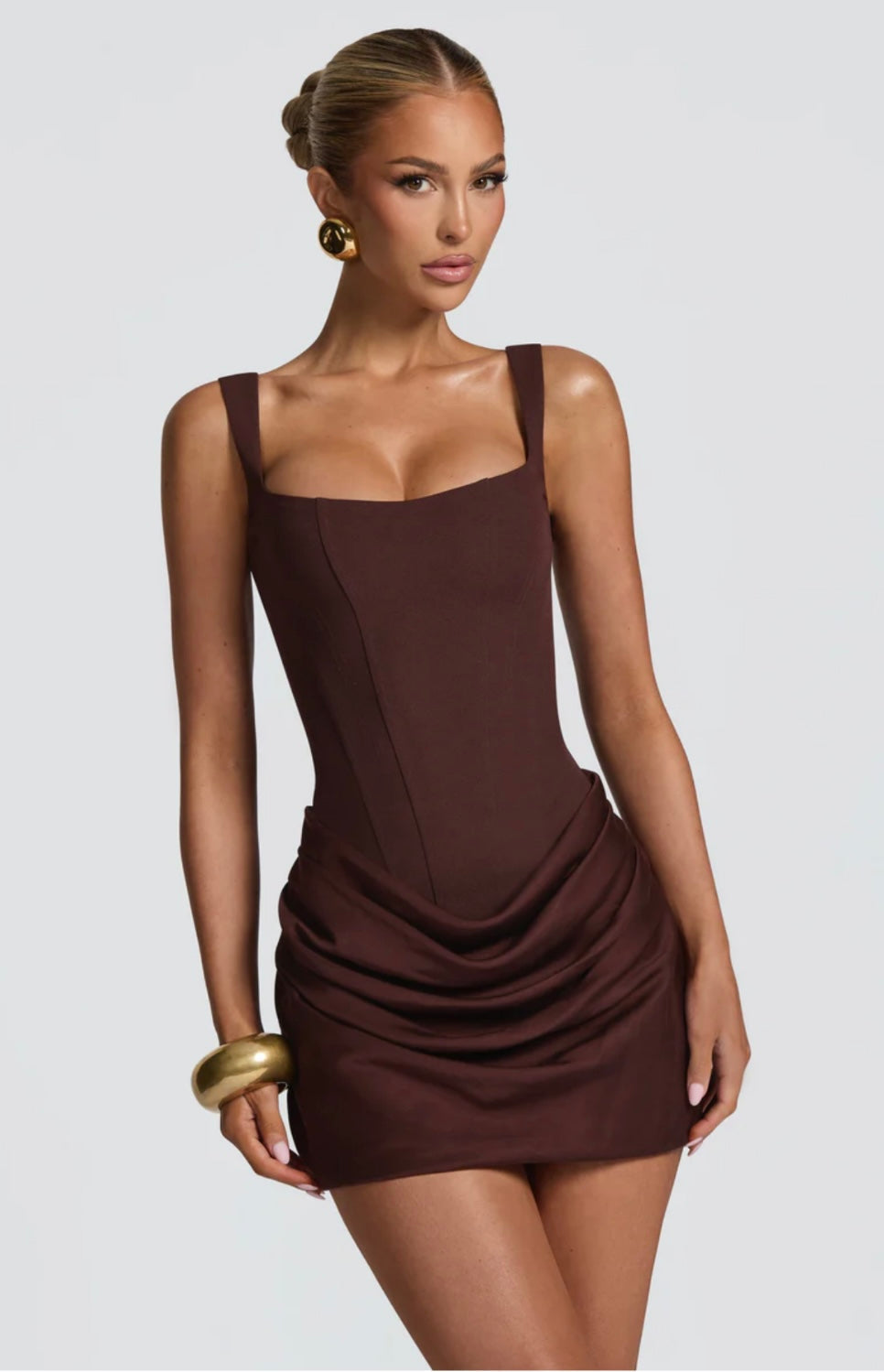 Lillian | Sculpted Crepe Corset Tailored Mini Dress