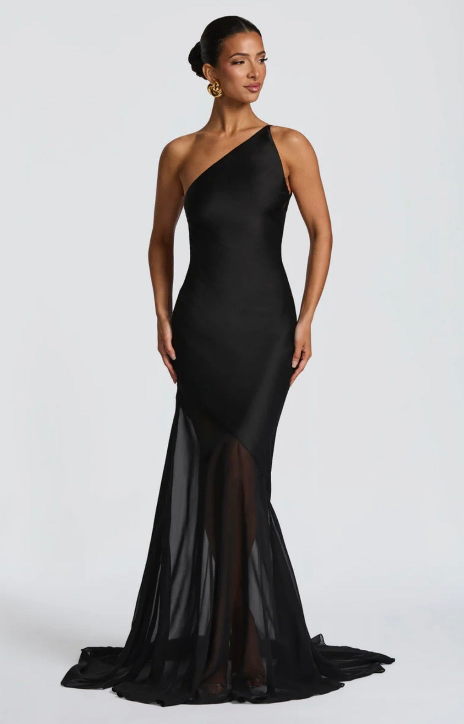 Megan | Layered Fluid Sculpted Bias-Cut Maxi Dress