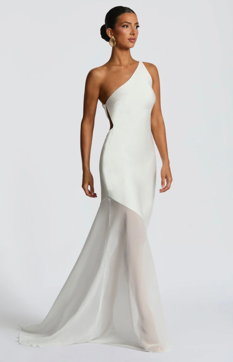 Megan | Layered Fluid Sculpted Bias-Cut Maxi Dress