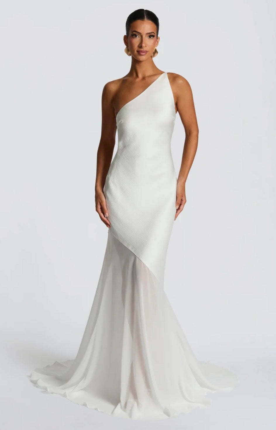 Feline | Bias-Cut Fluid Layered Skirt Sculpted Maxi Dress