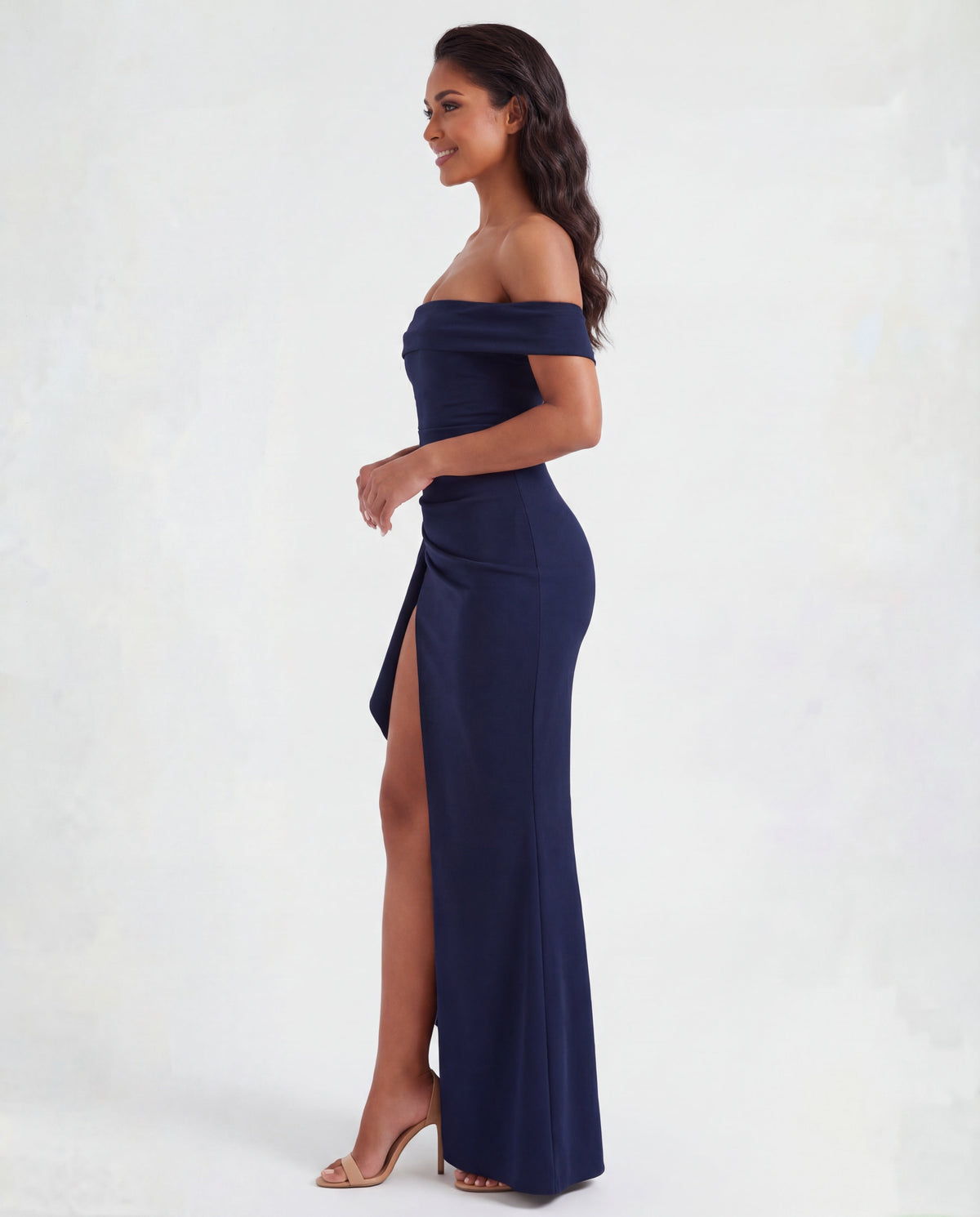 Belle | Bodycon Off-Shoulder Ruched Maxi Dress