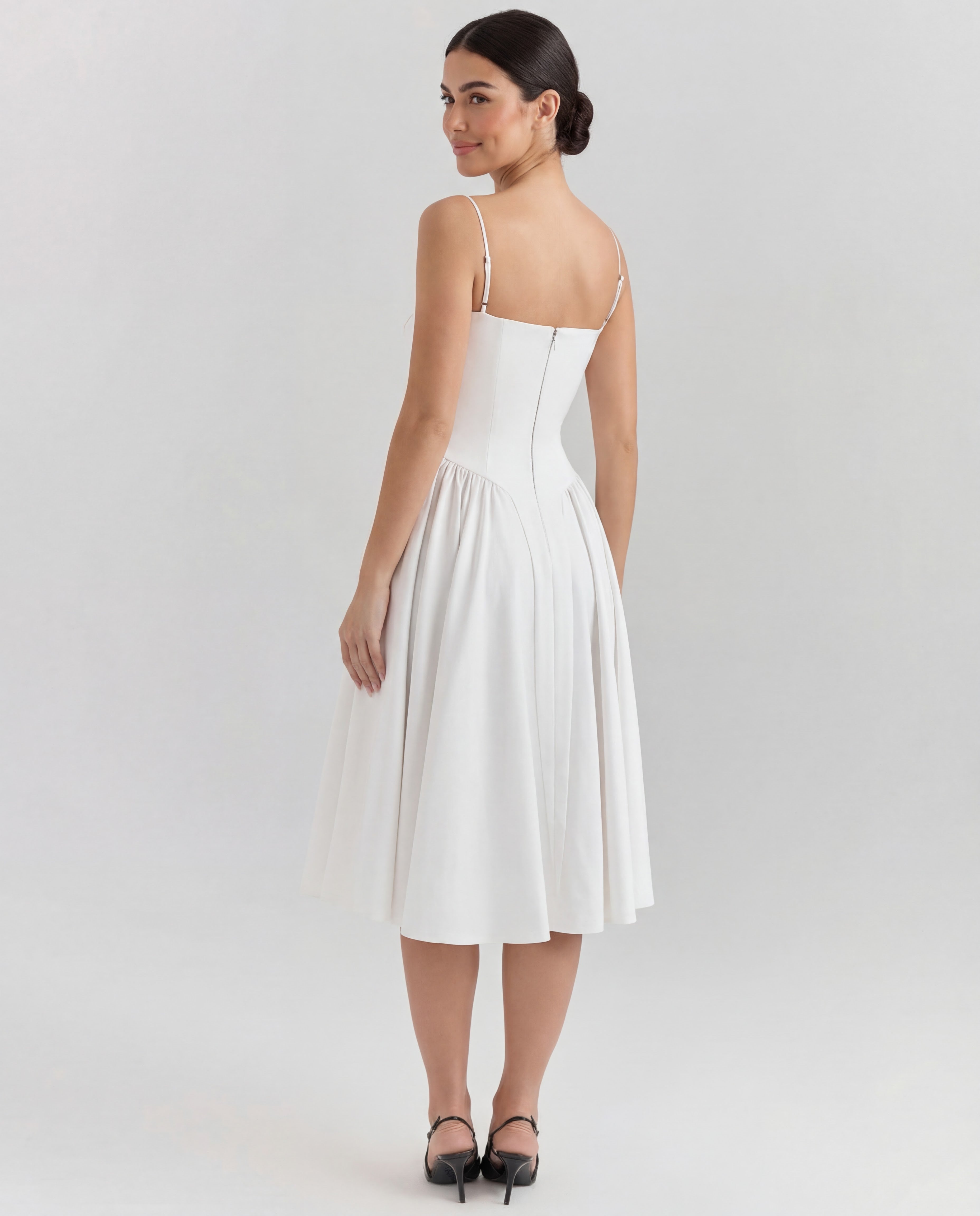 Amaria | Underwired Sweetheart Neckline Corset Midi Dress