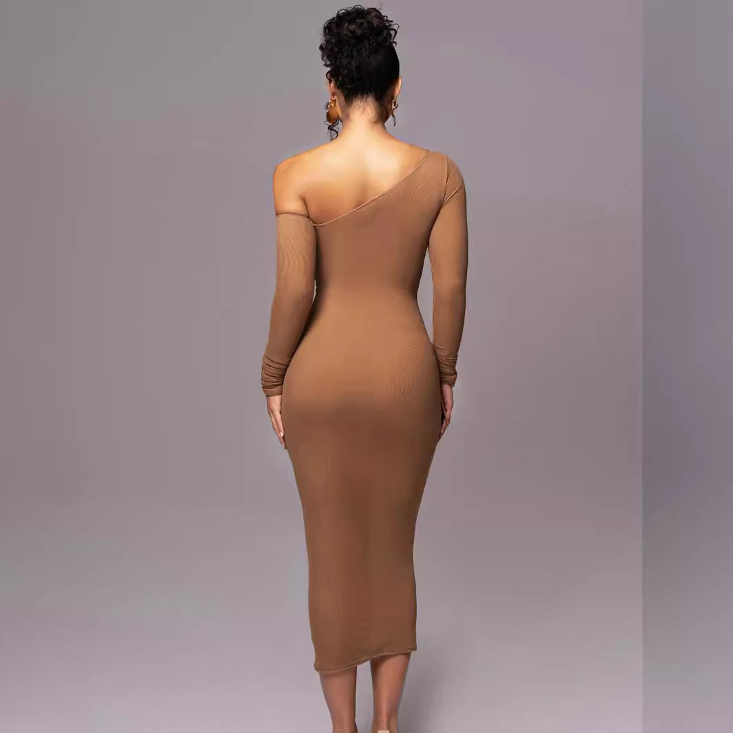 Bente | Classy Bodycon Long Sleeve Midi Dress
