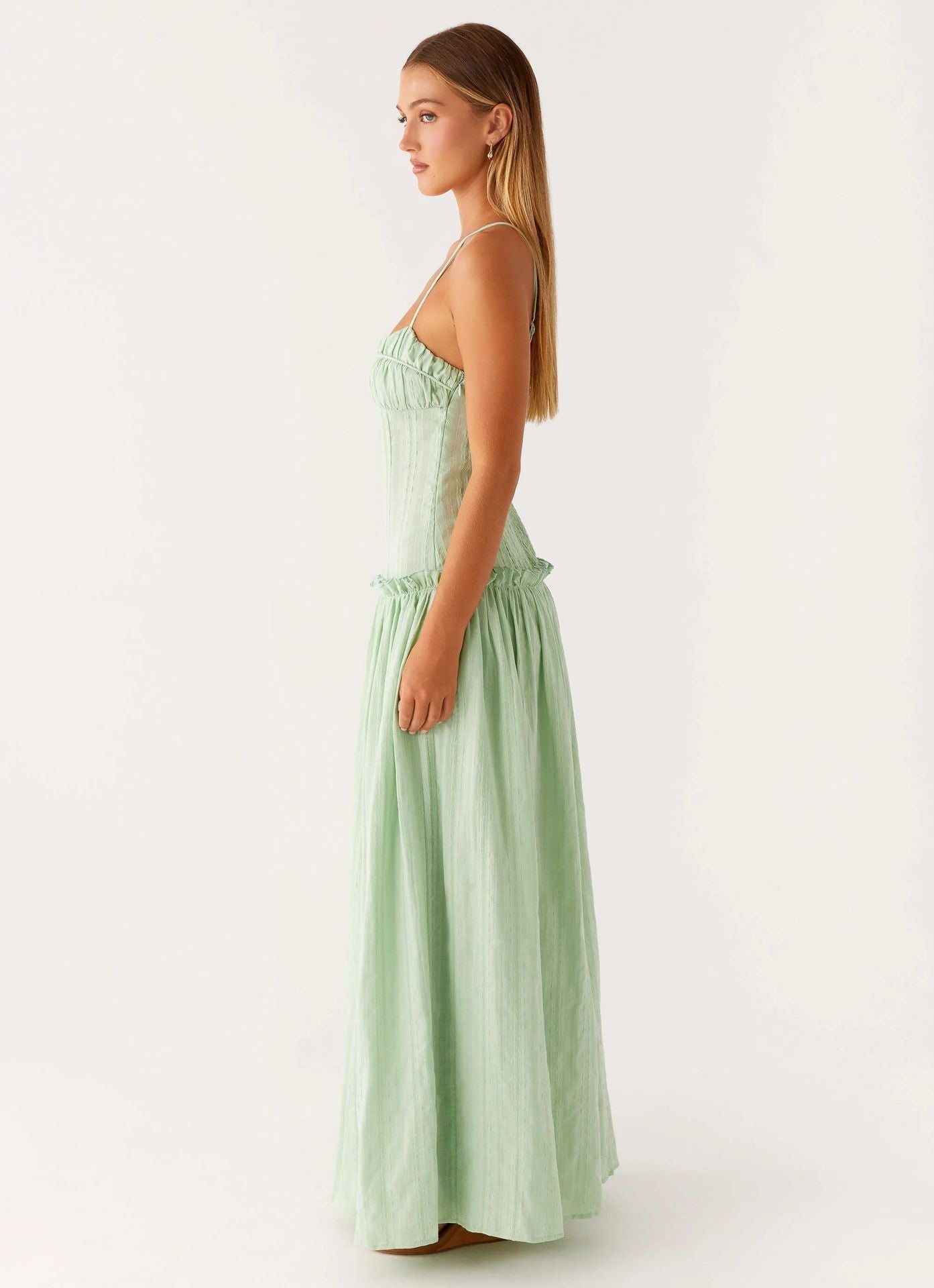 Jamy | Elegant Back Slip Color-Block Maxi Dress