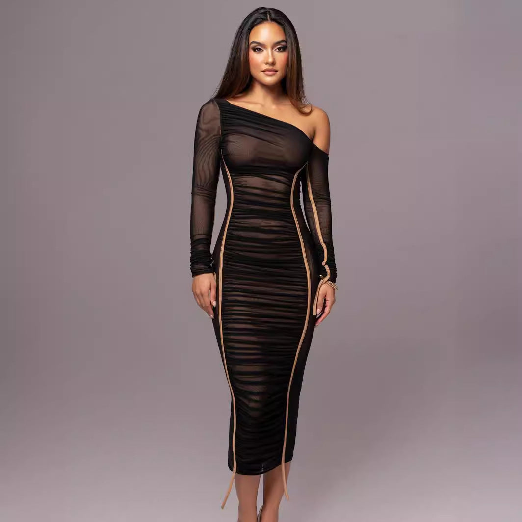 Bente | Classy Bodycon Long Sleeve Midi Dress