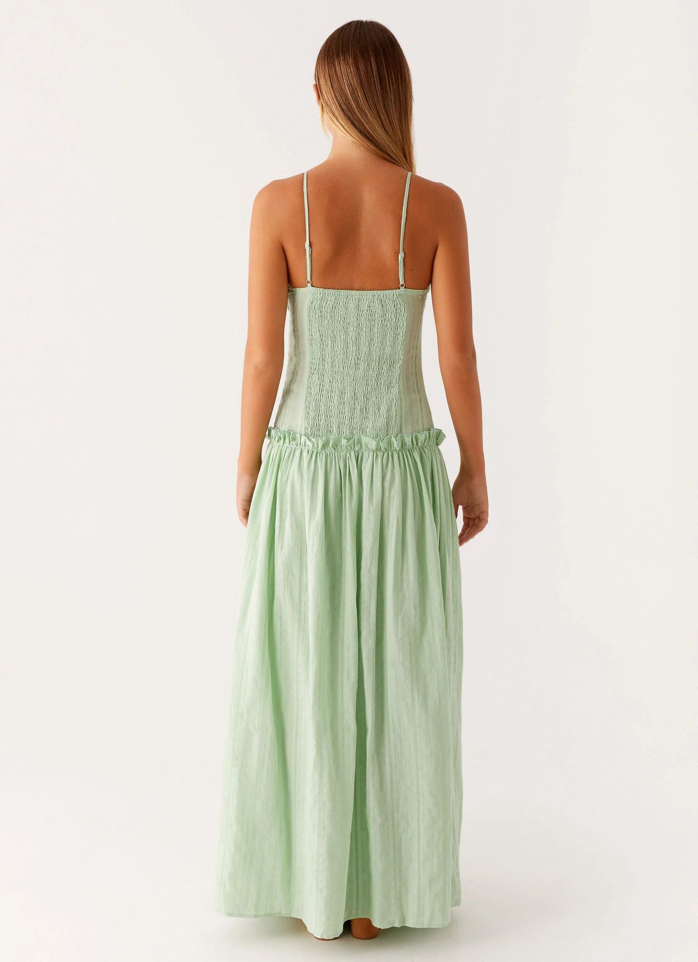 Jamy | Elegant Back Slip Color-Block Maxi Dress