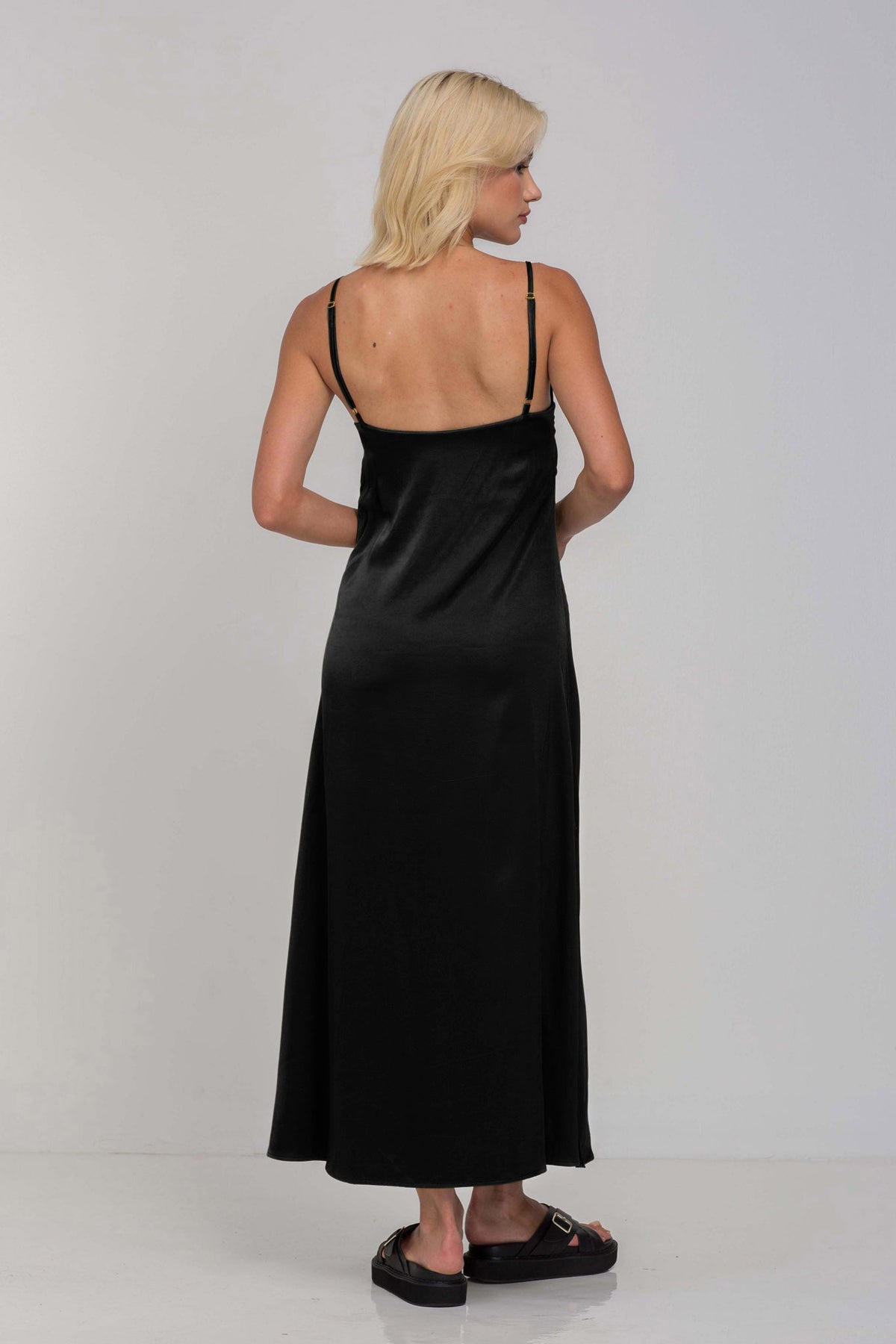 Camy | Black Cami Midi Dress