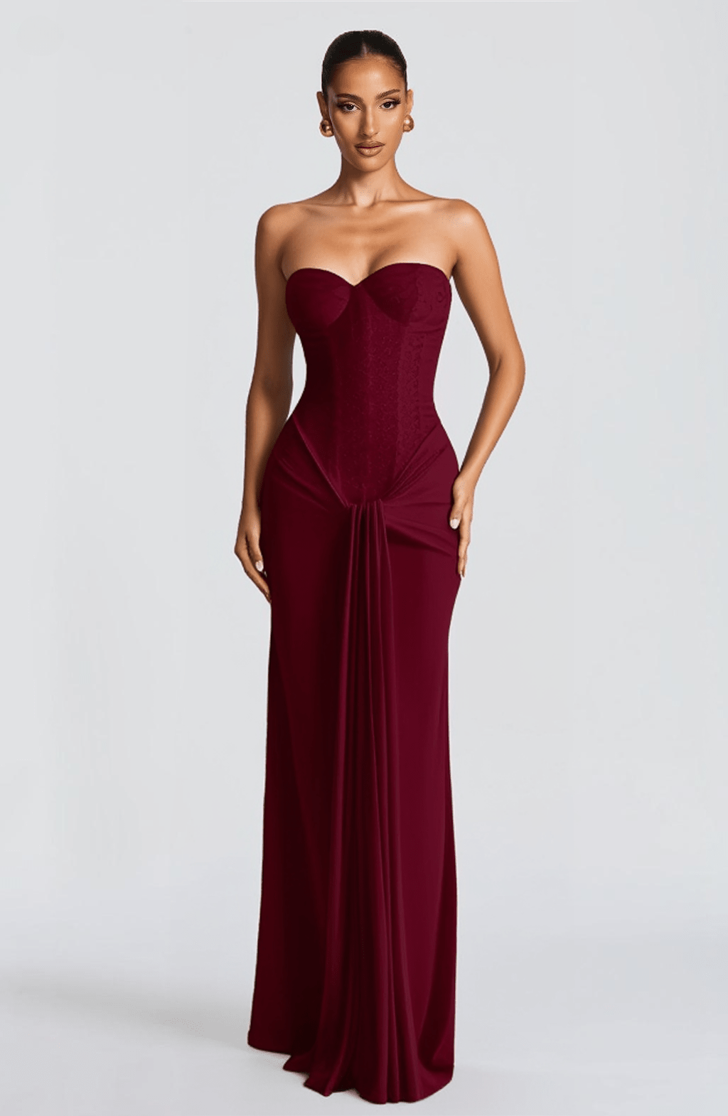 Allegra - Burgundy front