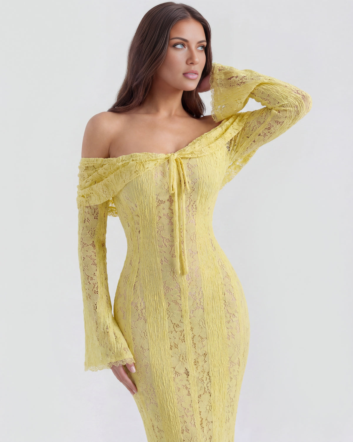 Alessandra | Off-Shoulder Slip Maxi Dress