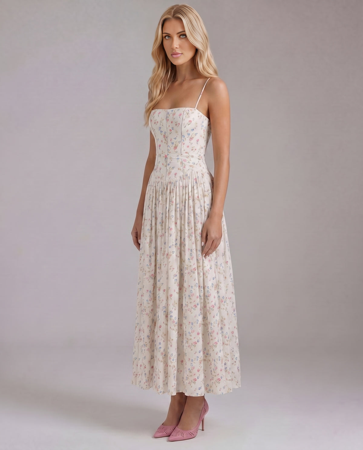 Ophelia | Floral Midi Dress