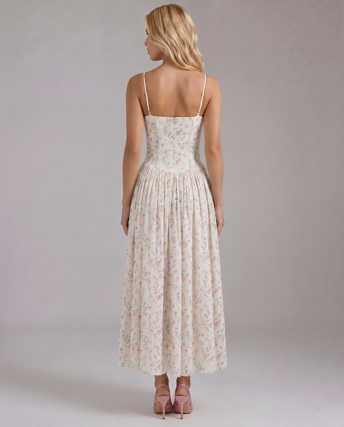Ophelia | Floral Midi Dress