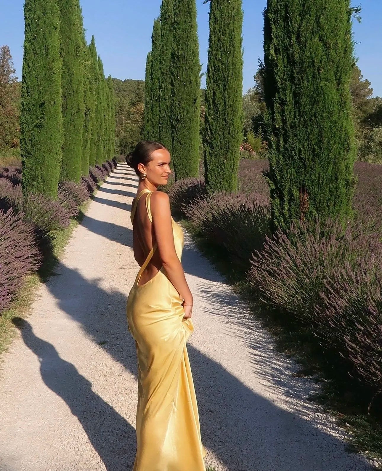 Amara | Sumptuously Soft Open Backless Satin Maxi Dress