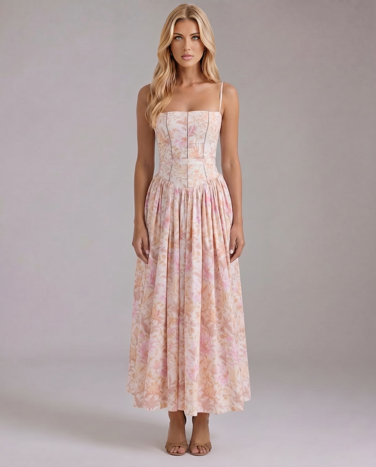 Ophelia | Floral Midi Dress