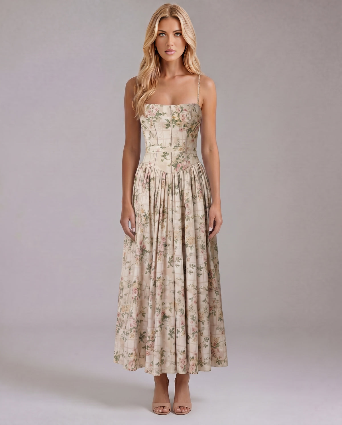 Ophelia | Floral Midi Dress