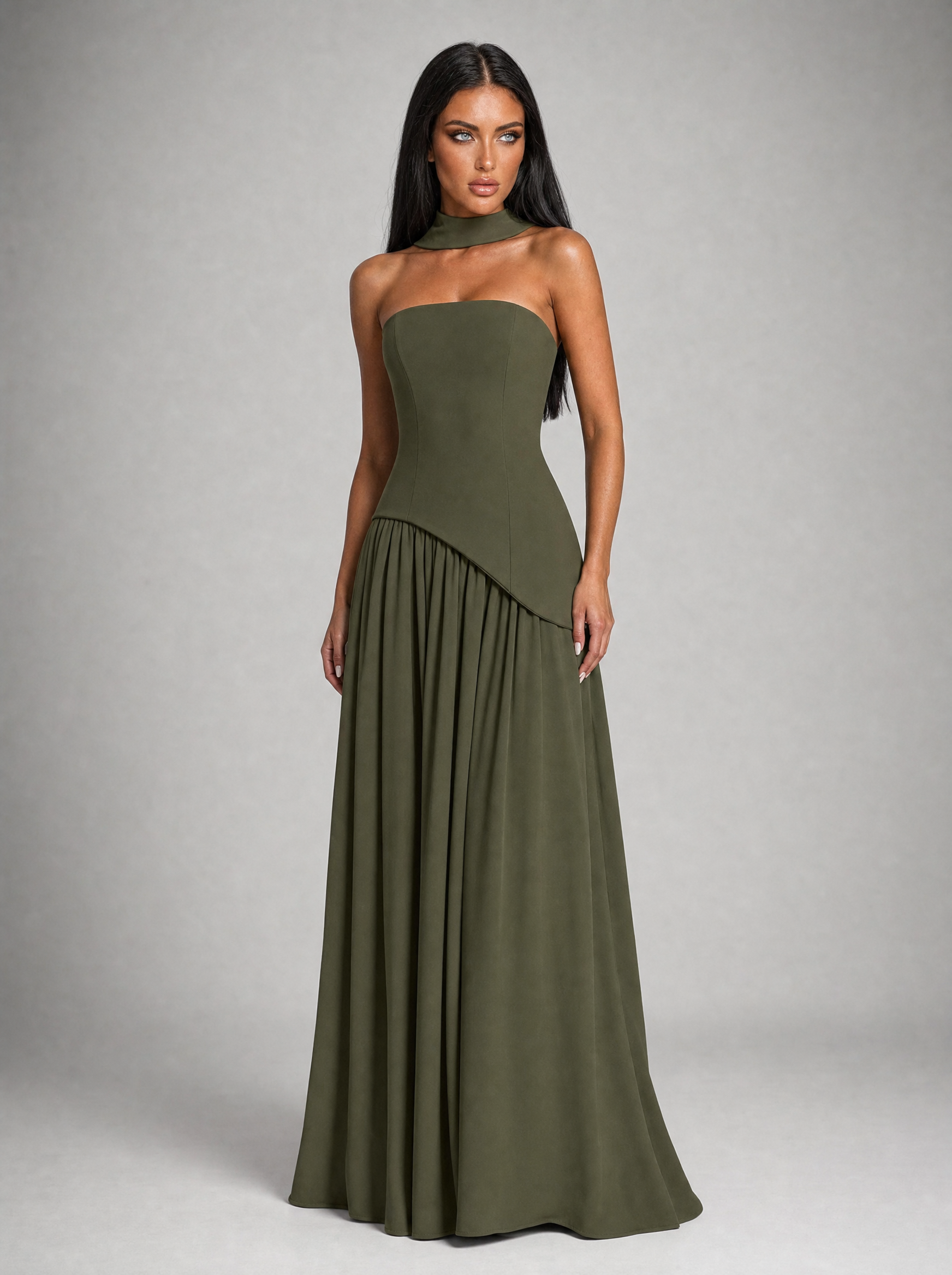 Olive Donna maxi dress - front