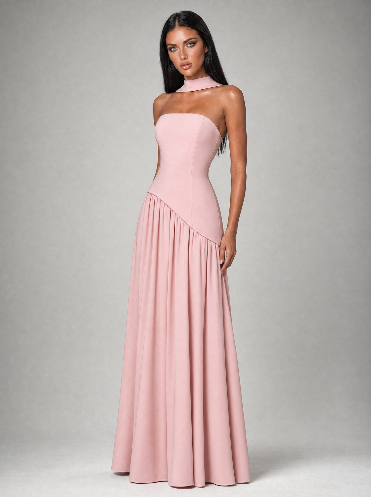 Pink Donna maxi dress - front