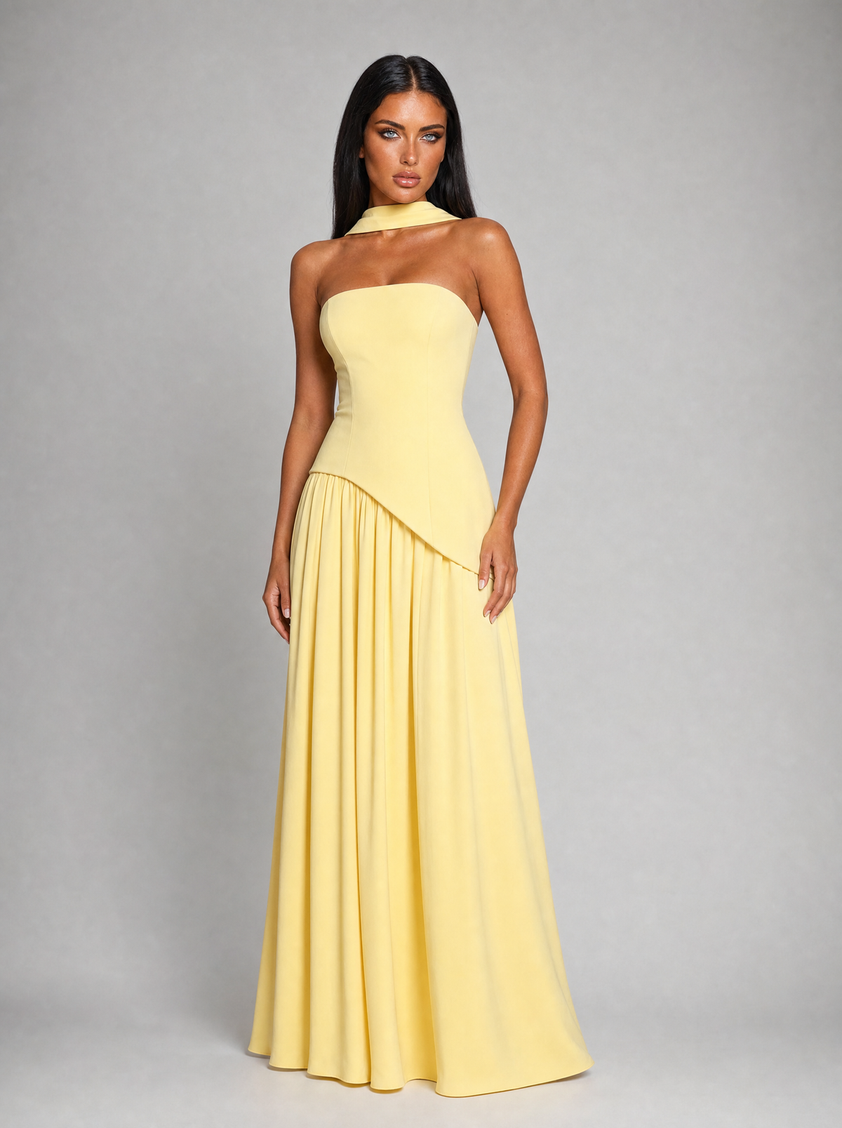 Yellow Donna maxi dress - front