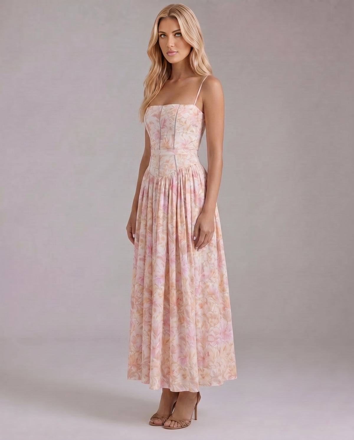 Ophelia | Floral Midi Dress