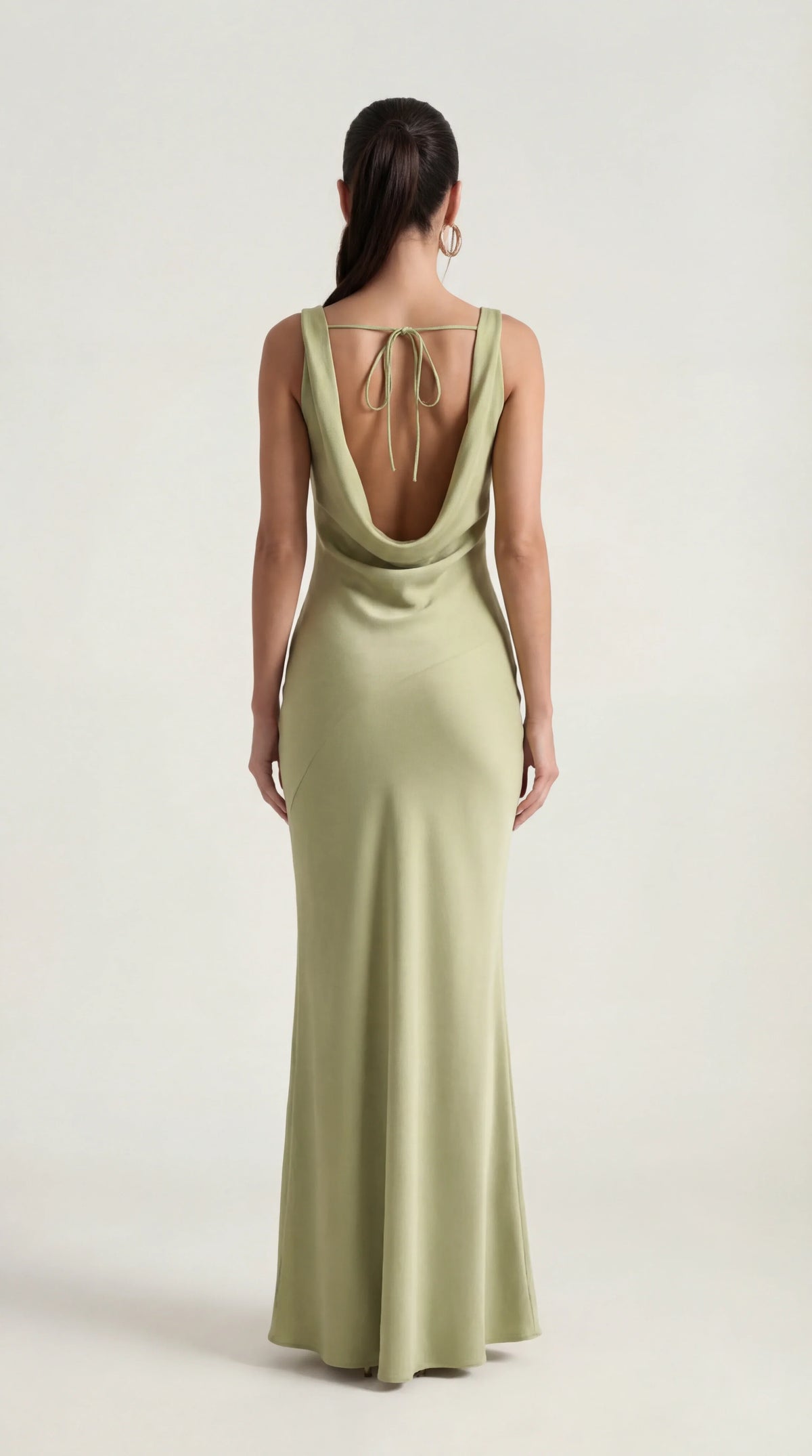 Nora | Elegant Backless Sophisticated Satin Halter Maxi Dress