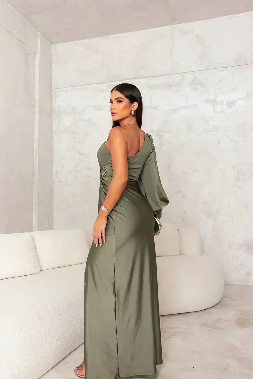 Izabela | One-Shoulder Elegant Evening Maxi Dress