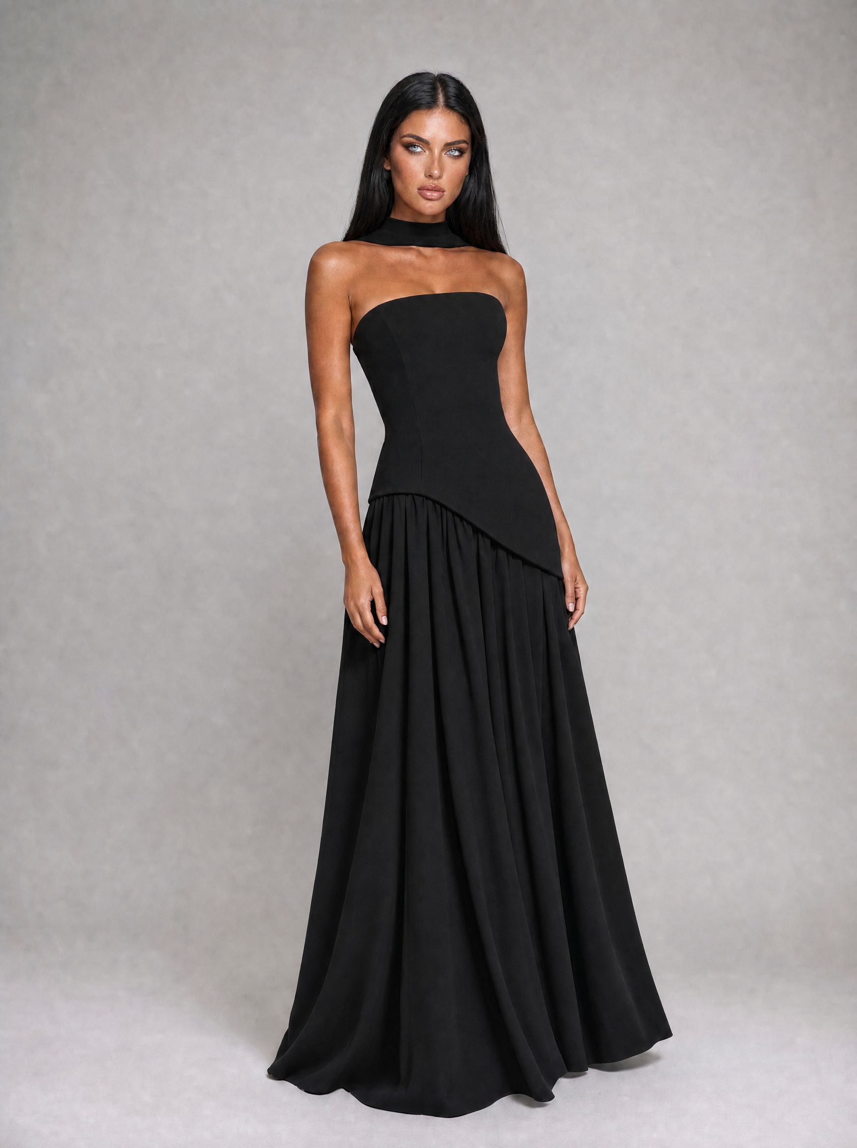 Black Donna maxi dress - full length