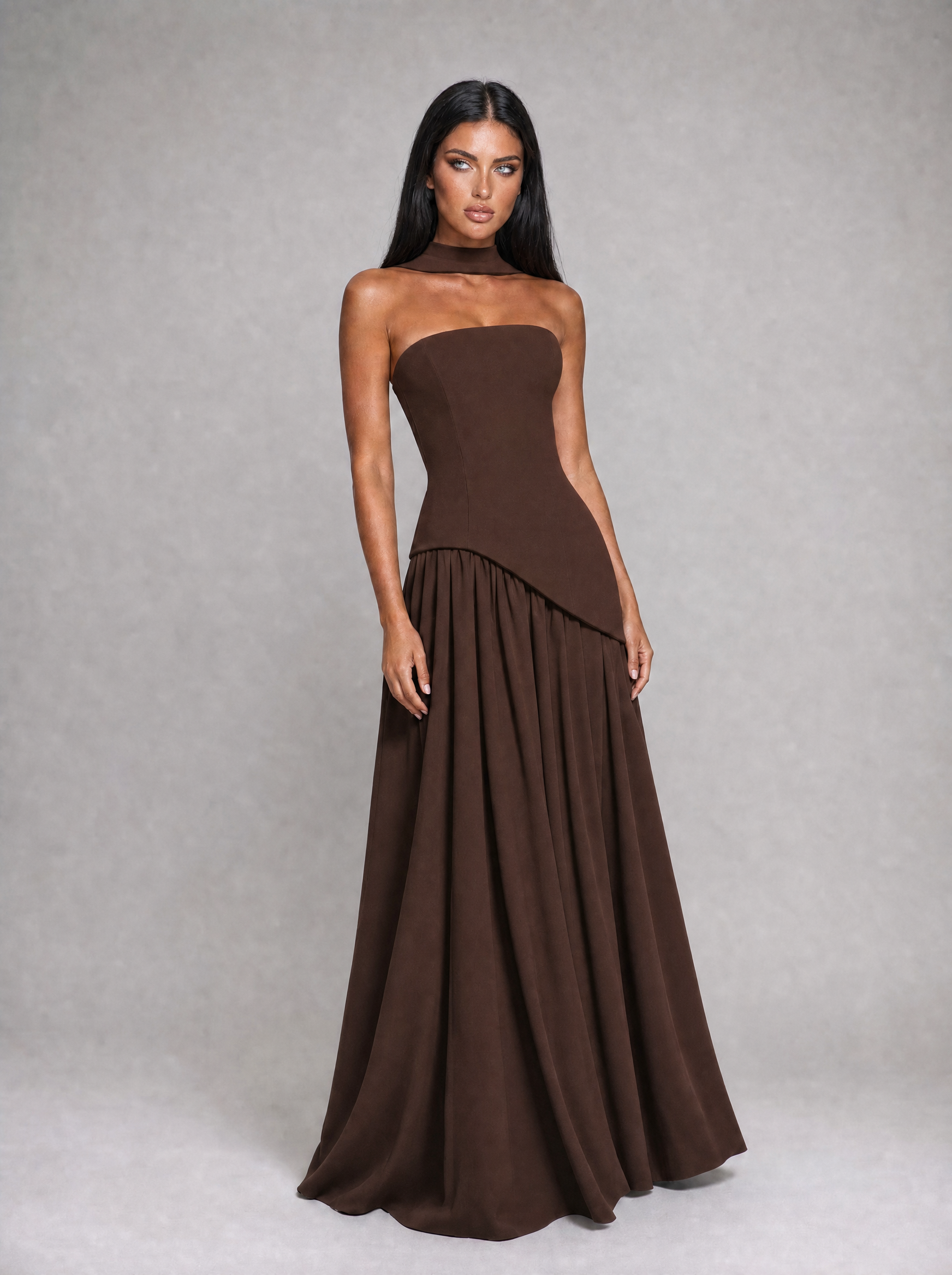 Brown Donna maxi dress - full length