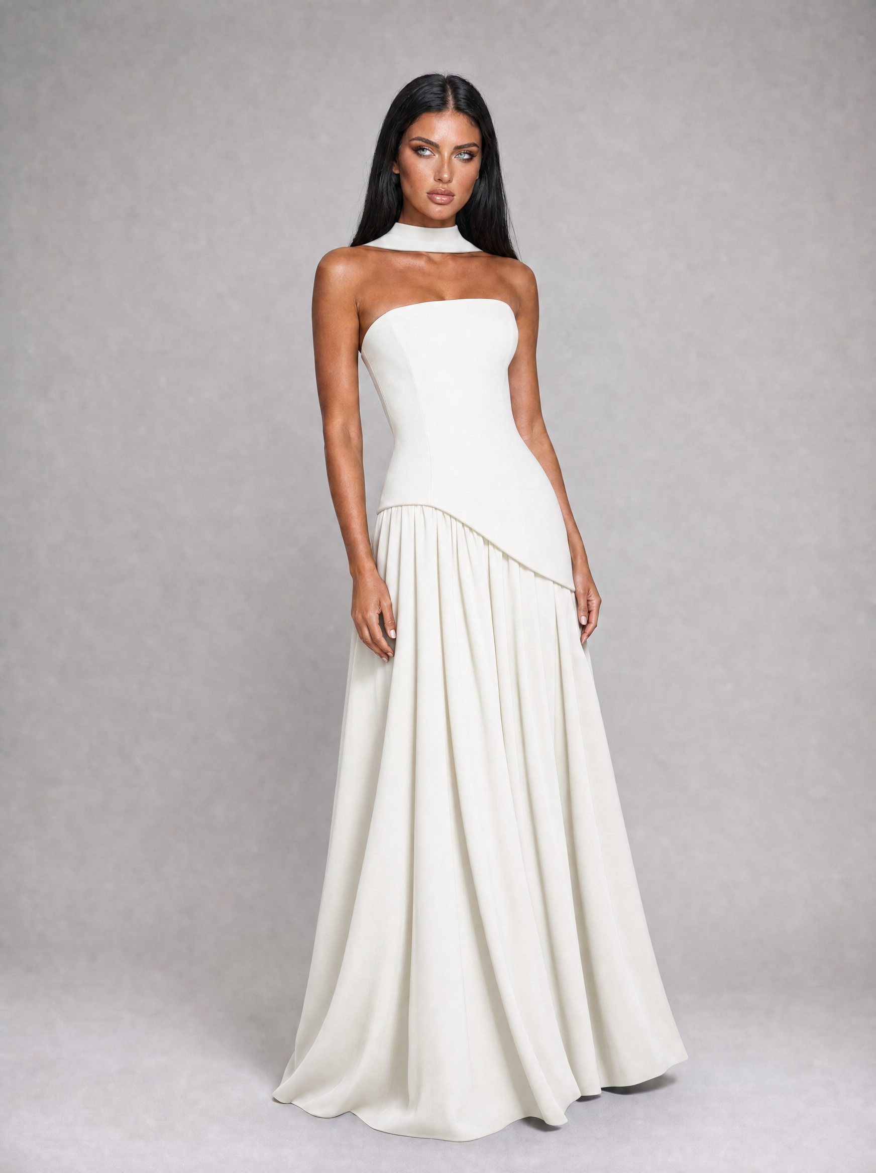 White Donna maxi dress - full length