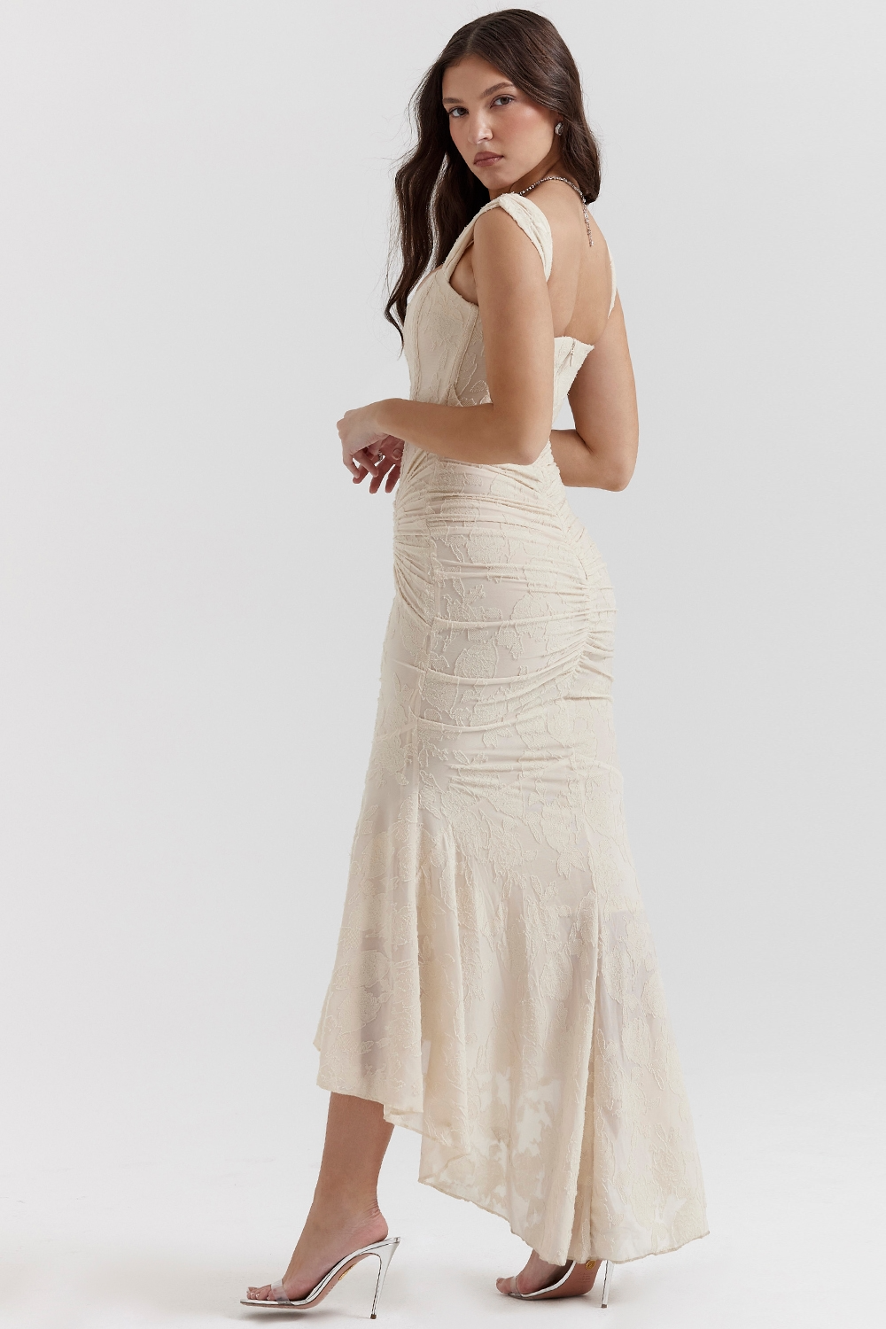 Elsie | Sculpting Sleeveless Lace Maxi Dress