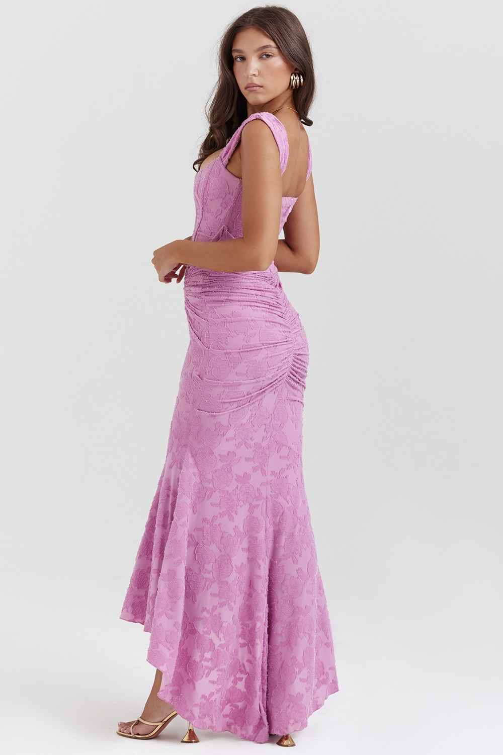 Elsie | Sculpting Sleeveless Lace Maxi Dress