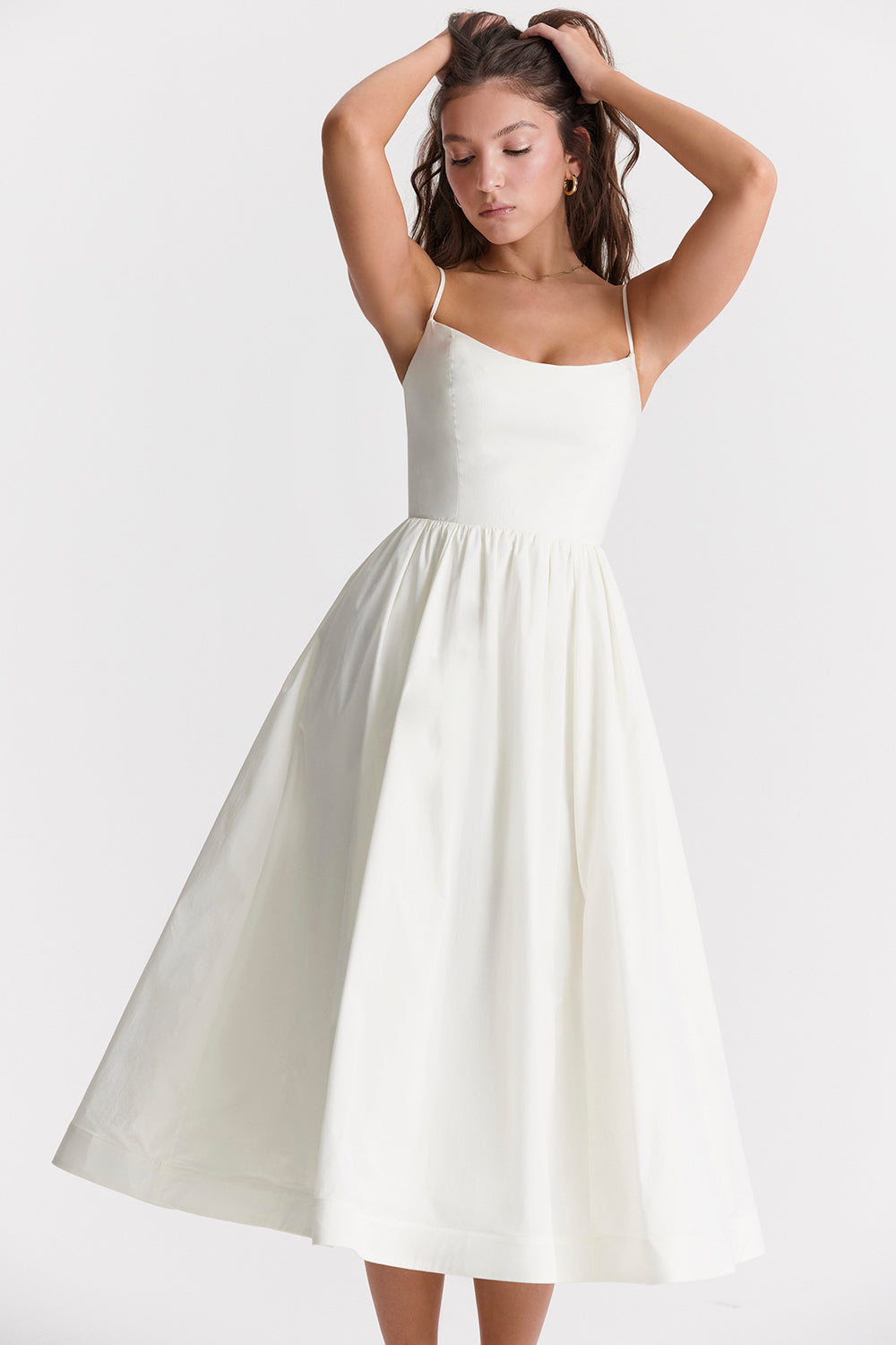 Samara | Elegant Sleeveless Open Back Midi Dress