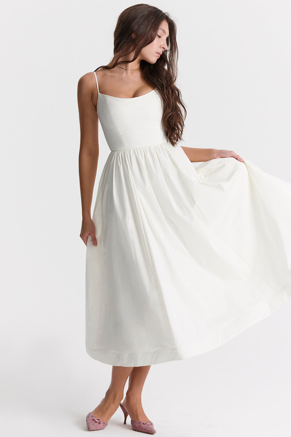 Samara | Elegant Sleeveless Open Back Midi Dress