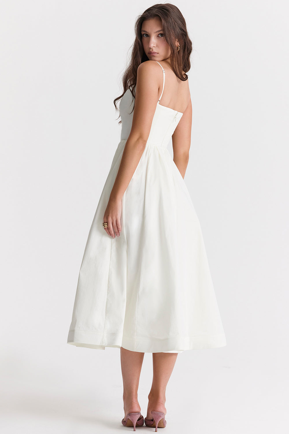 Samara | Elegant Sleeveless Open Back Midi Dress