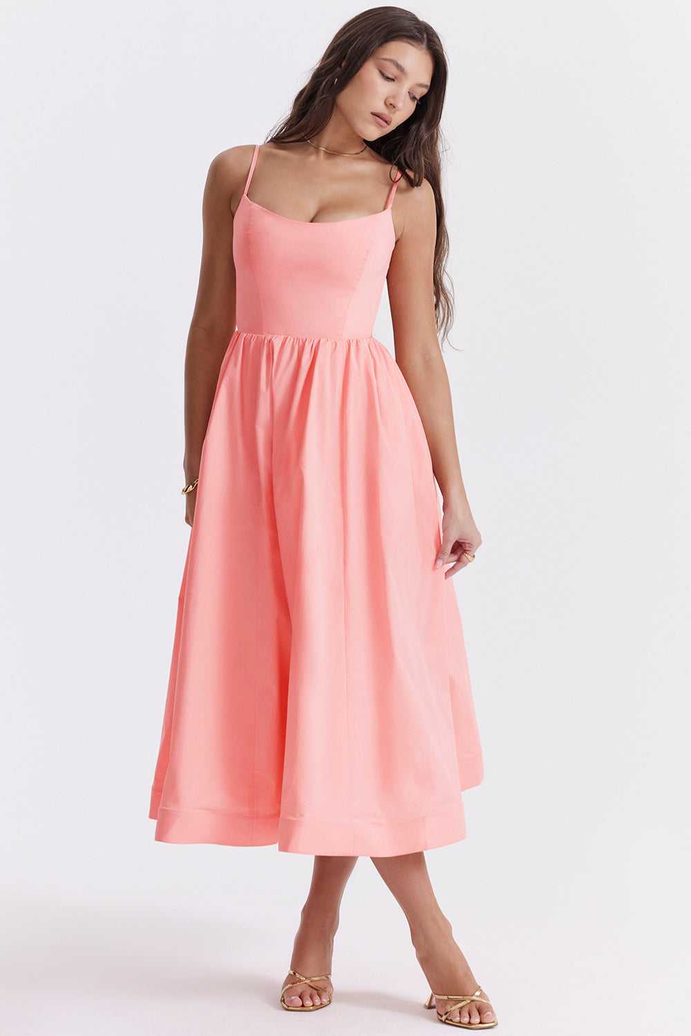 Samara | Elegant Sleeveless Open Back Midi Dress