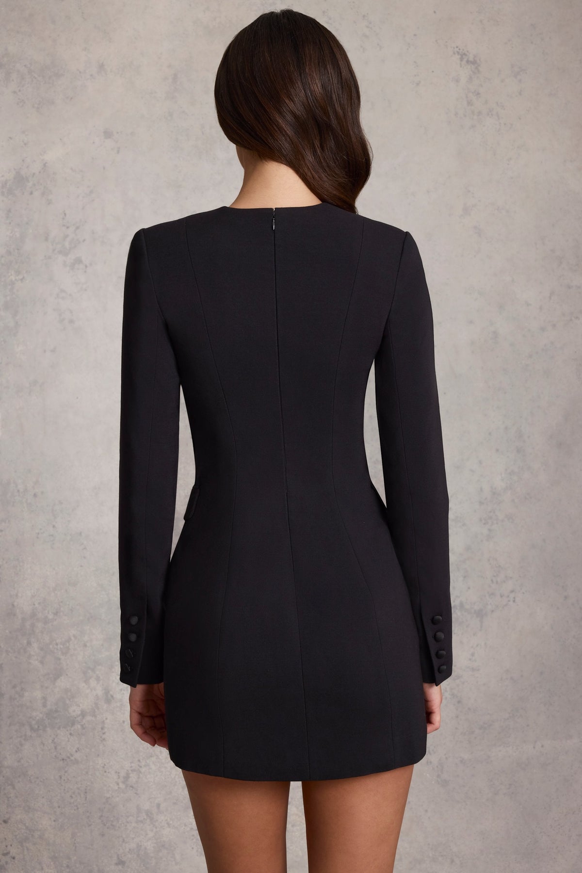 TIffany | Premium Plunging Double-Breasted Blazer Mini Dress
