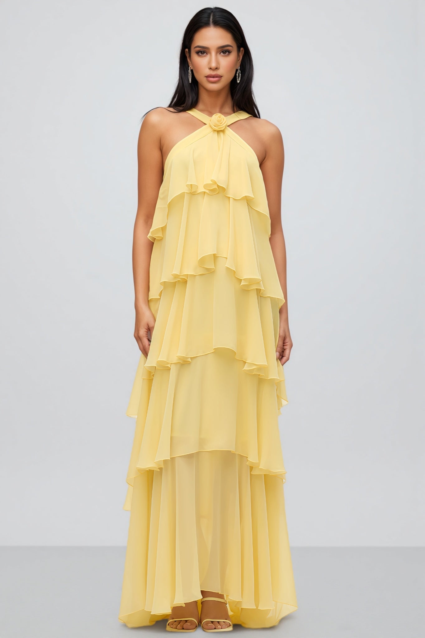 Kacey | Elegant Mermaid Silhouette Lace Embroidered Maxi Dress