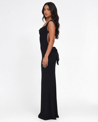Mae | Sleek Sculpting Backless Tie-Detail Maxi Dress