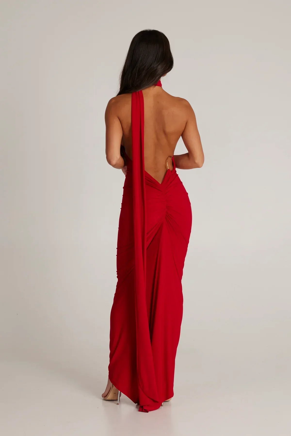 Tina | Versatile Sash One-Shoulder Grecian Maxi Dress