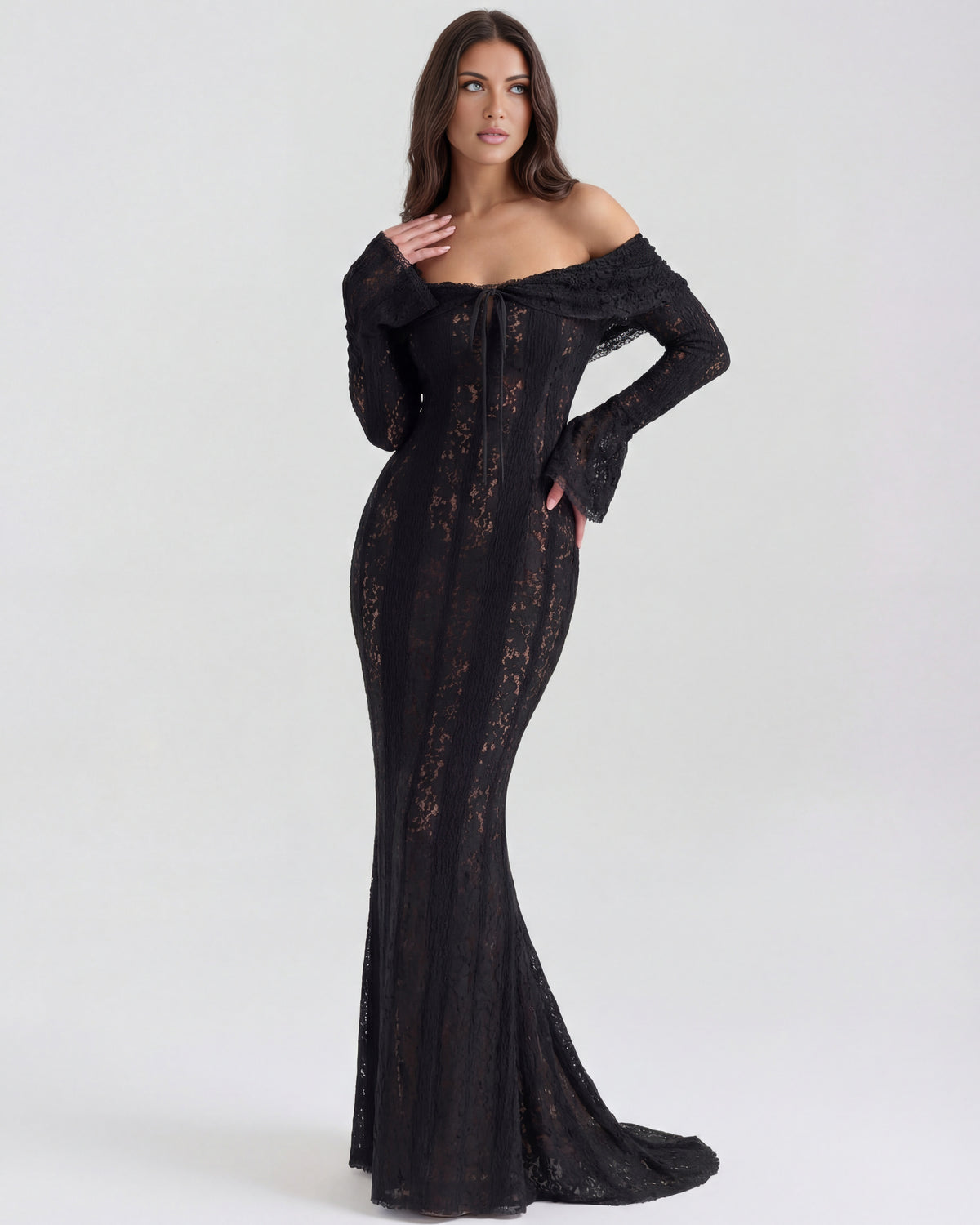 Alessandra | Off-Shoulder Slip Maxi Dress