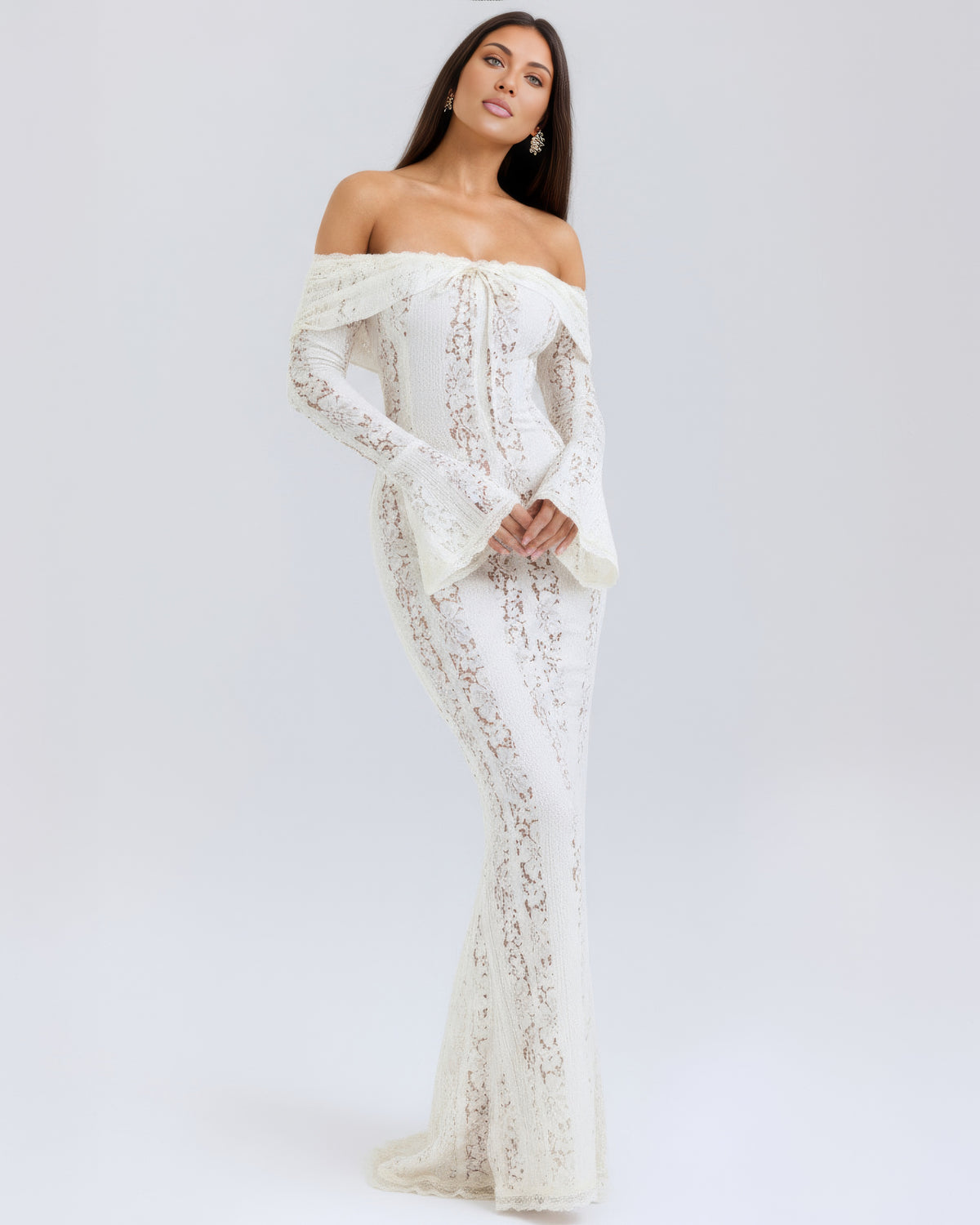 Alessandra | Off-Shoulder Slip Maxi Dress