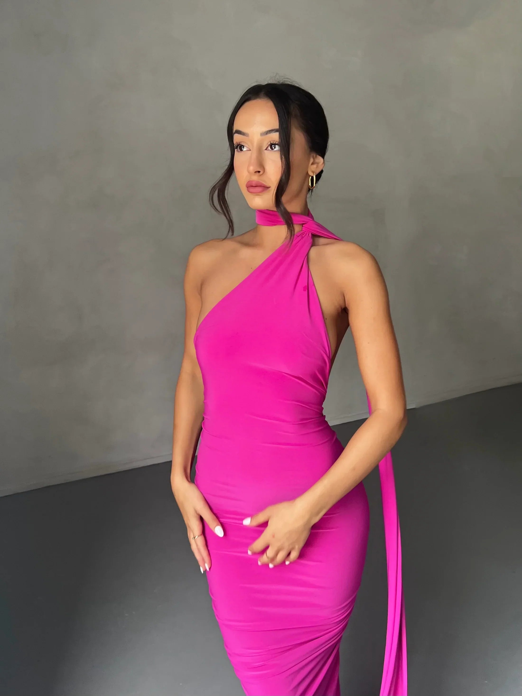 Arabella | Modern Sash Detail Maxi Dress