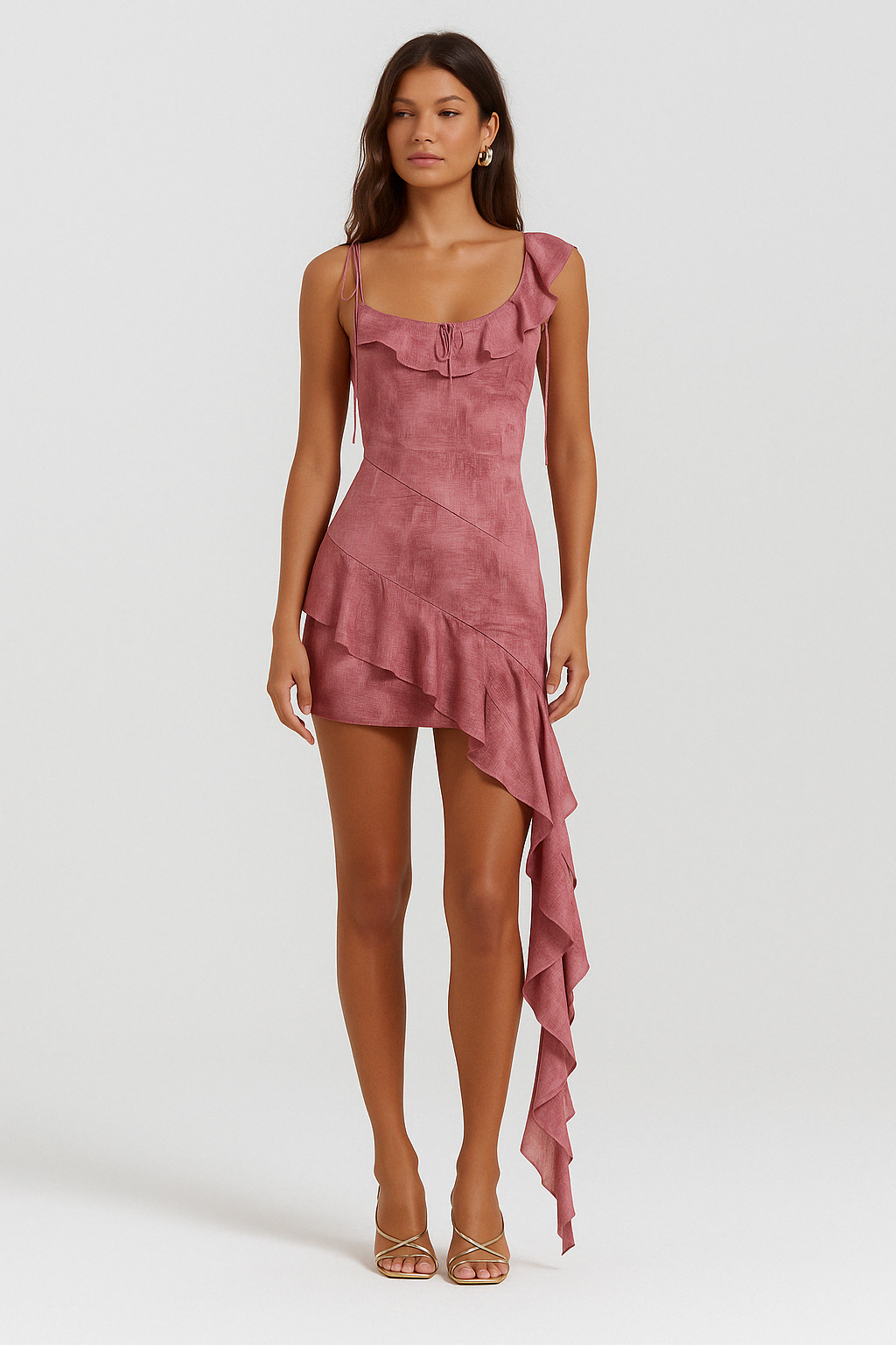 Ayla | Ruffled Asymmetrical Mini Dress