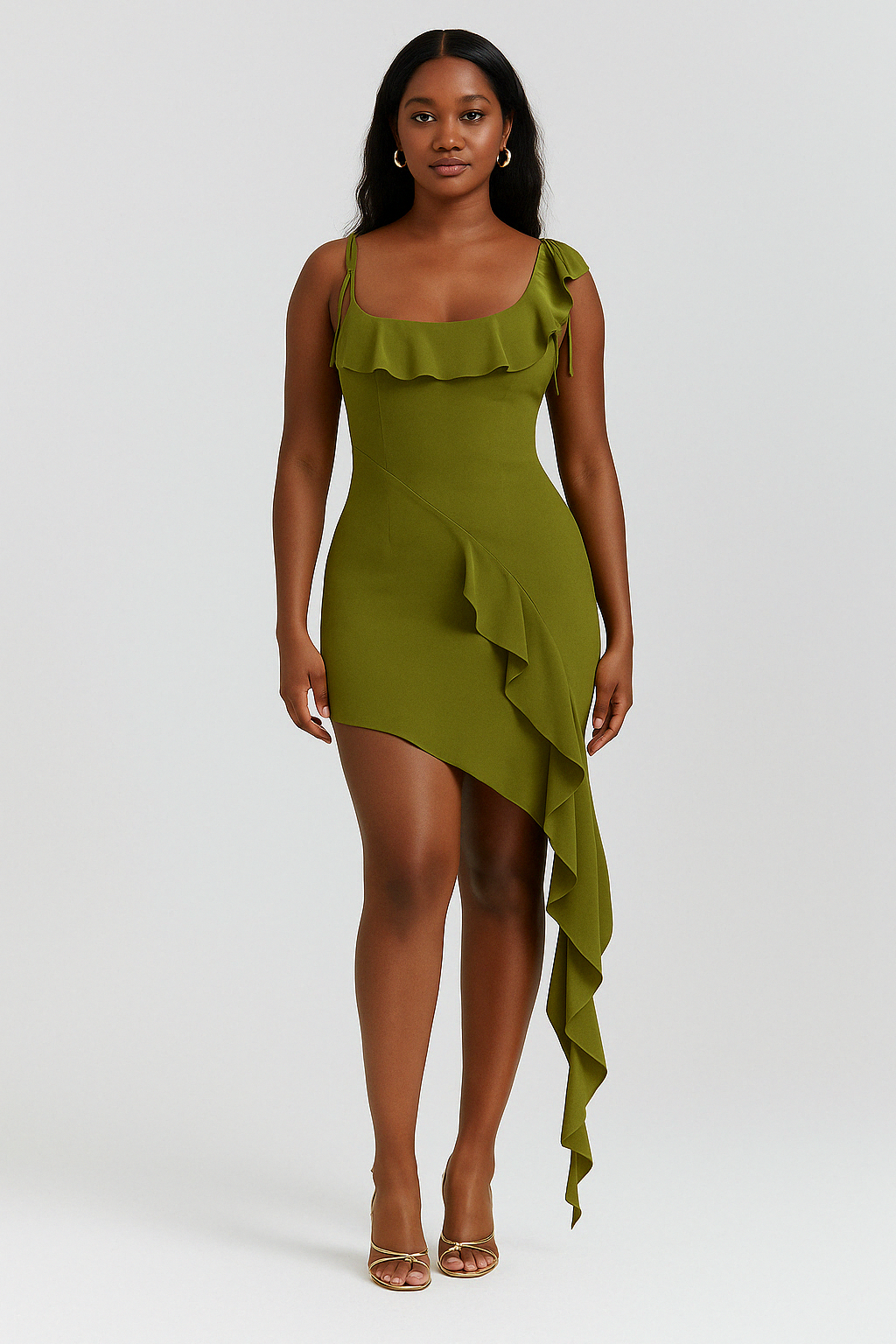 Ayla | Ruffled Asymmetrical Mini Dress