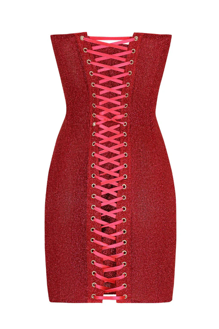 Ivy | Women’s Strapless Glitter Corset Mini Party Dress